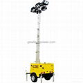 Diesel Generator Trailer Type Lighting Tower with IP65 floodlights