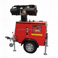 Diesel Generator Trailer Type Lighting Tower with IP65 floodlights 3