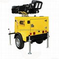 Diesel Generator Trailer Type Lighting Tower with IP65 floodlights 4