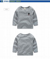 Children's cotton long sleeve T-shirt