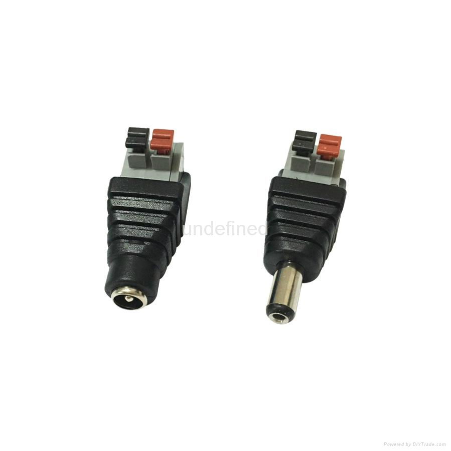 male or female DC Connector Jack Plug 5.5x2.1mm for adapter and cctv camera 2