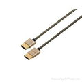 24K gold-plated and slim HDMI 2.0 cable with aluminum head shell