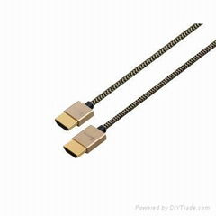 24K gold-plated and slim HDMI 2.0 cable