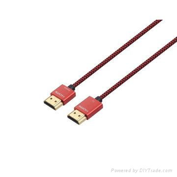 24K gold-plated and slim HDMI 2.0 cable with aluminum head shell 3