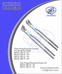 Three Prong Extraction Forceps