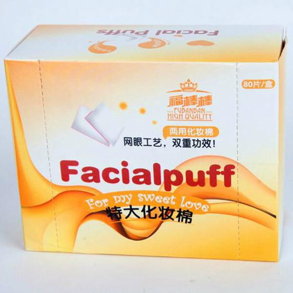80pcs facial puff in paper box