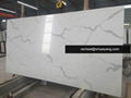 Calacatta White Quartz Slabs for Kitchen