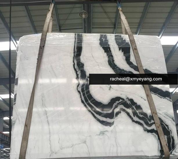 Panda White Marble Slabs Tiles for Interior Design Project