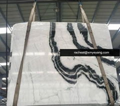 Panda White Marble Slabs Tiles for Interior Design Project