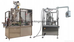 Coffee caupsule filling sealing machine