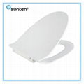 Ceramic Sanitary Ware Floor Mounted V Shape Slow Down WC Hydraulic Toilet Seat 1