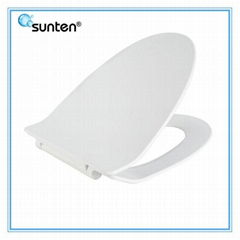 Ceramic Sanitary Ware Floor Mounted V Shape Slow Down WC Hydraulic Toilet Seat