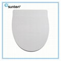 Ceramic Sanitary Ware Floor Mounted V Shape Slow Down WC Hydraulic Toilet Seat 3