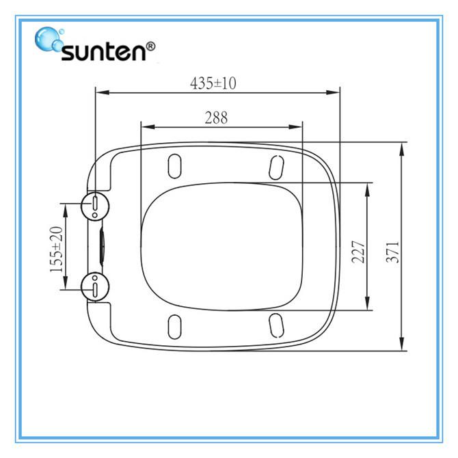 Good Quality Urea Material Closed Front Soft Close Square Toilet Seat 2