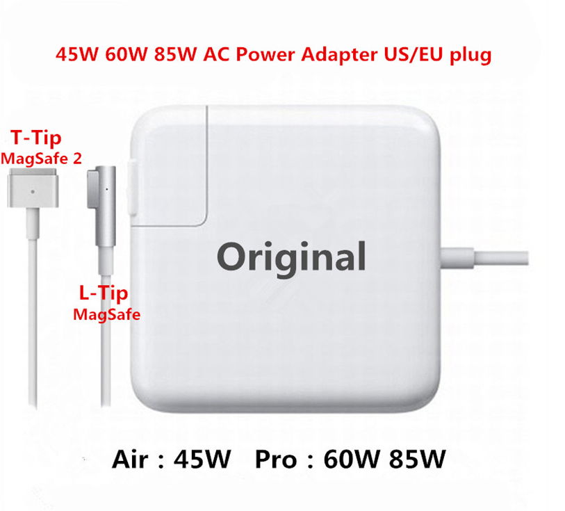 Original 45W 60W 85W L and T Tip AC Power Adapter Charger For MacBook Pro Air