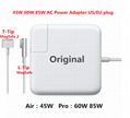 Original 45W 60W 85W L and T Tip AC Power Adapter Charger For MacBook Pro Air 1