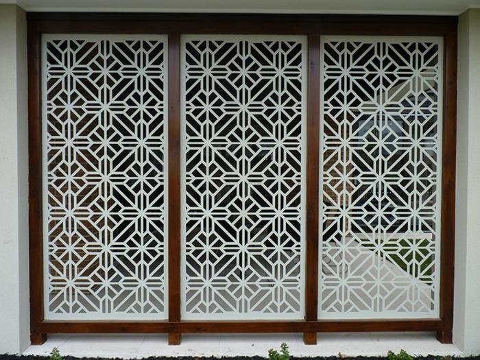 Exterior Design Aluminum Partition Wall Laser Cut Architectural Screens 4