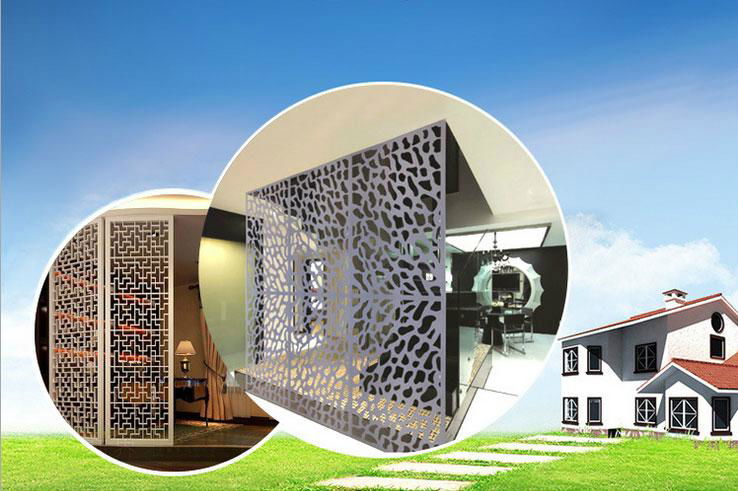 Exterior Design Aluminum Partition Wall Laser Cut Architectural Screens 5