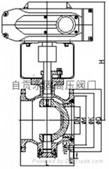 永固高压自贡阀门供应V型调节阀