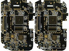  4 Layer Black Soldermask Immersion Gold High TG PCB Board In Panel Format