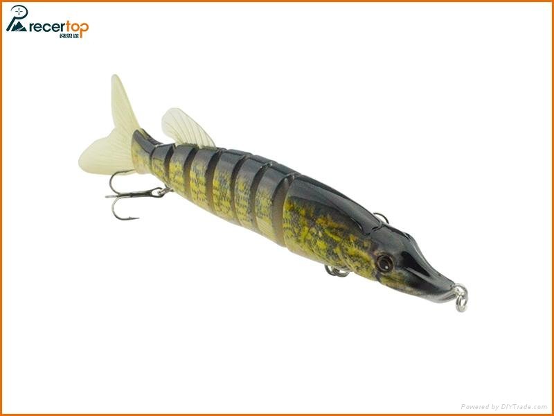 Soft Tail Pike Lures Hard Bait Eight Section Lures for Sea Fishing 4