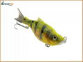 Simulation Hard Fishing 6 Section Lures Fishing Bait with Wmc Hooks