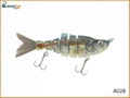 Simulation Hard Fishing 6 Section Lures Fishing Bait with Wmc Hooks 4