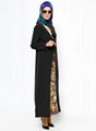 Digital Printed Black Abaya 2