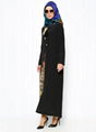 Digital Printed Black Abaya 3