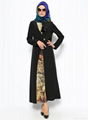 Digital Printed Black Abaya 1