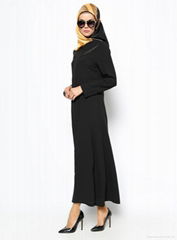  File Covered Black Abayas