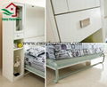 Double Wall Bed Modern Transformable Bedroom Space Saving Furniture Folding Bed  5