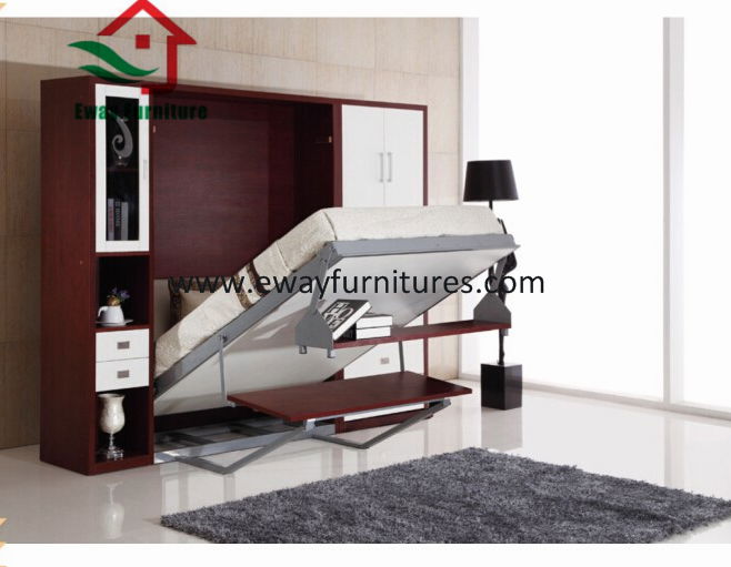 Fashionable creative space saving horizontal used murphy wall bed  3