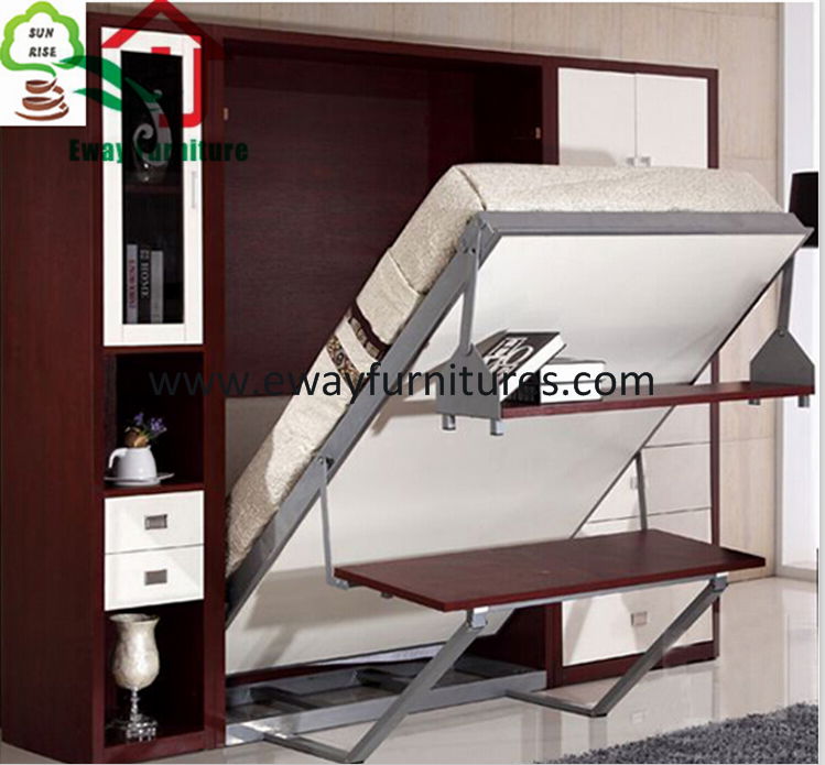 Fashionable creative space saving horizontal used murphy wall bed  5