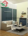 New Style Modern Double Wall Bed with Sofa 2