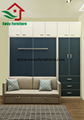 New Style Modern Double Wall Bed with Sofa 3