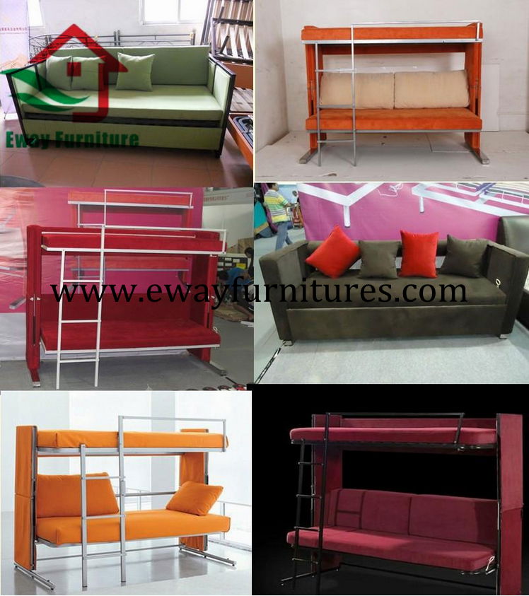 New design fashion folding wall bed murphy bed with sofa bed 5