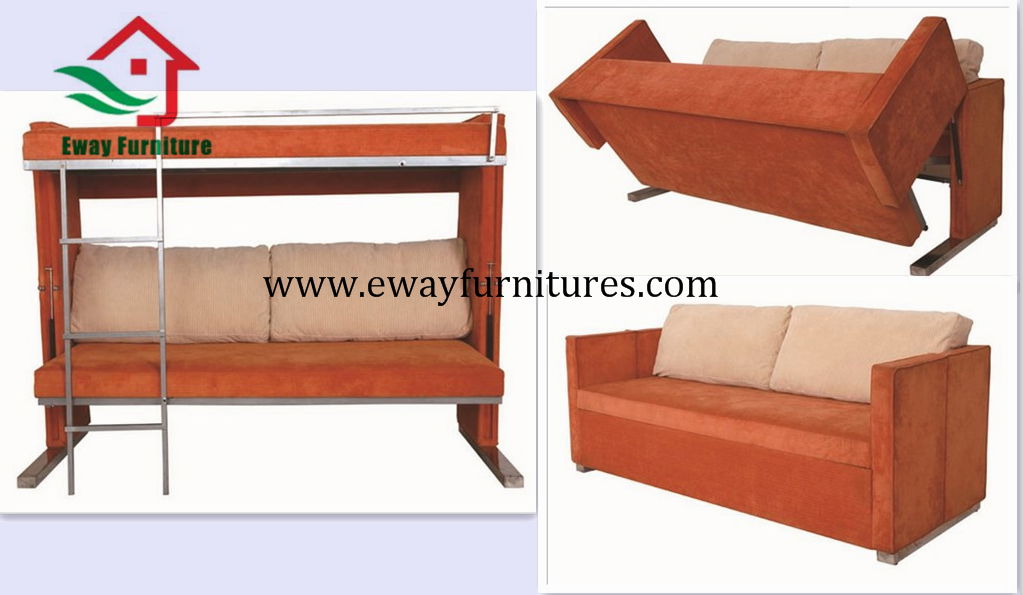 New design fashion folding wall bed murphy bed with sofa bed 4