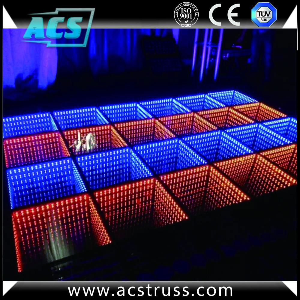wedding or show events 3D dance floor tiles for disco rgb led dance floor mats  4
