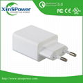 2016 Shenzhen Factory Sale QC3.0 EU Plug Travel USB Charger for mobile phone