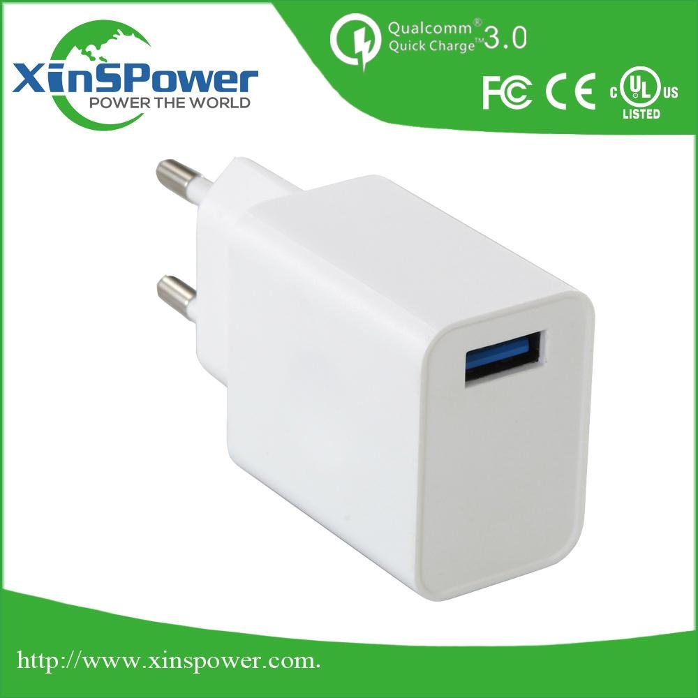 2016 High Speed Charge QC3.0 EU Plug Travel USB Charger for mobile phone 5
