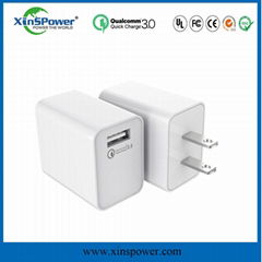 Proffessional High Quality QC3.0 US Plug Travel USB Charger for mobile phone