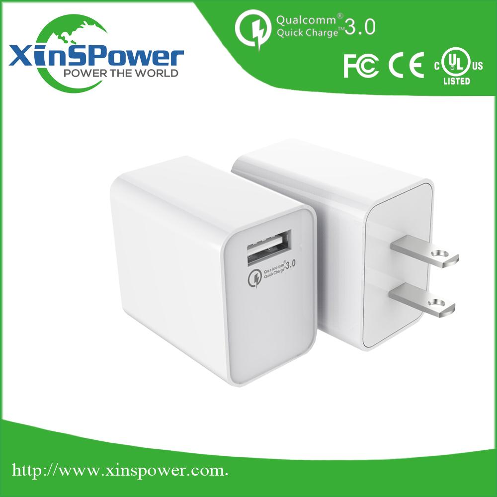 low price factory delivery QC3.0 US Plug three port Travel USB Charger 5