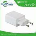 2017 Shenzhen Factory Sale QC3.0 EU Plug Travel USB Charger for cell phone 3