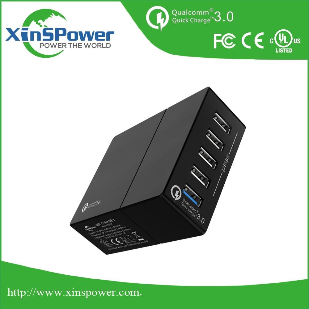 Shenzhen High Technology Item QC3.0 Five port portable USB Charger 2