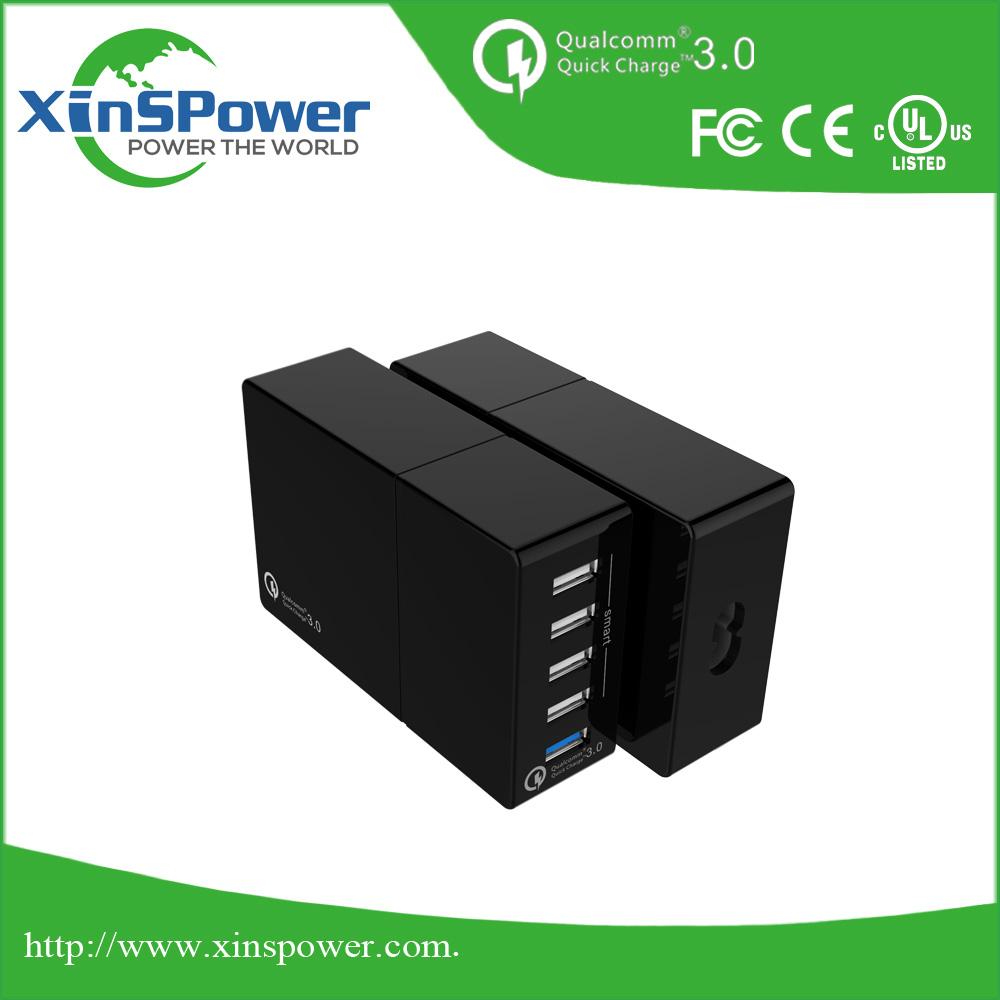 Shenzhen High Technology Item QC3.0 Five port portable USB Charger 3