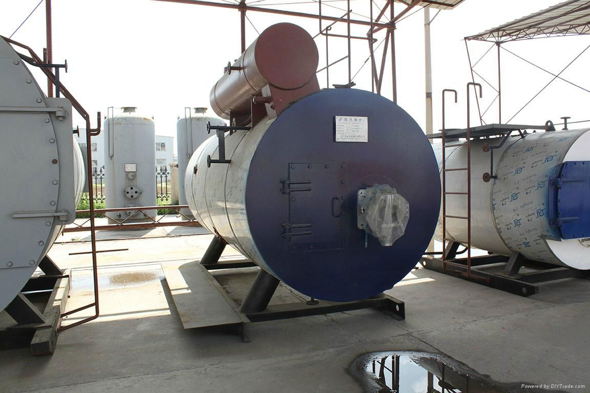 High and low stress horizontal internal combustion gas (oil) boiler