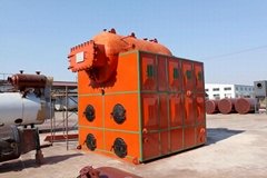 New type of atmospheric pressure water-cooled grate and threaded pipe boiler