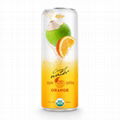320ml Canned High Quality Sparkling Orange Flavor Coconut Water