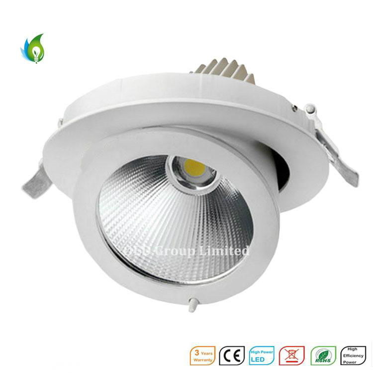 30W Rotatable COB LED Trunk Downlamp with 3 Years Warranty